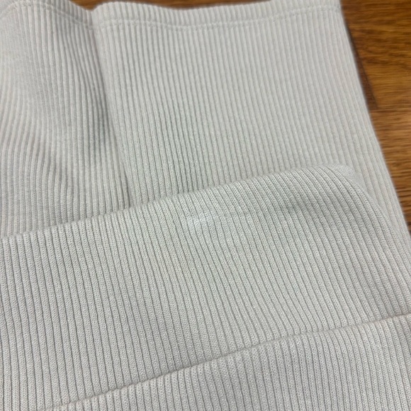 Eileen Fisher Cream Ribbed Midi Skirt Size Large petite Minimalist Quiet Luxury - Picture 8 of 11